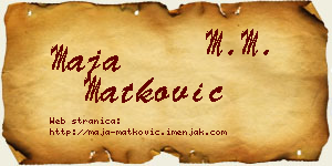 Maja Matković vizit kartica